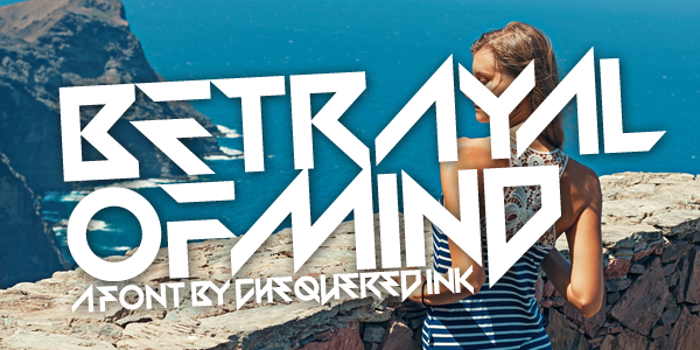 Betrayal of Mind Font poster