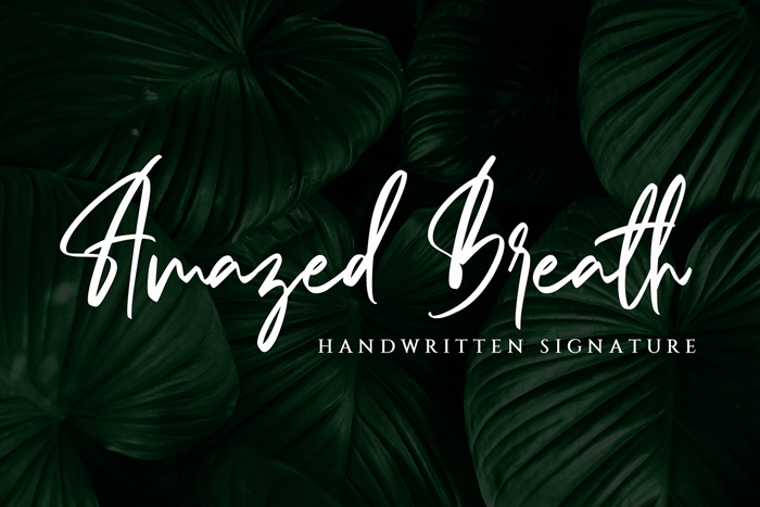 Amazed Breath Font poster
