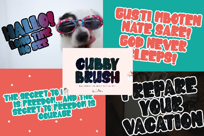 Cubby Brush Font poster