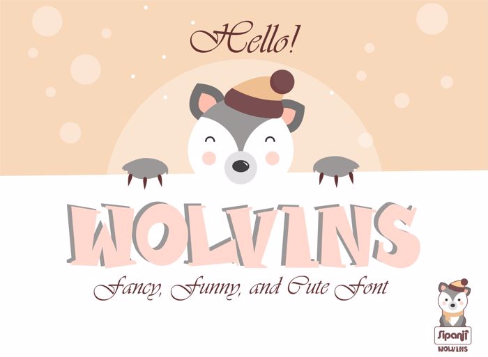 WOLVINS Font poster