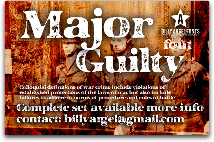 MAJOR GUILTY Font poster