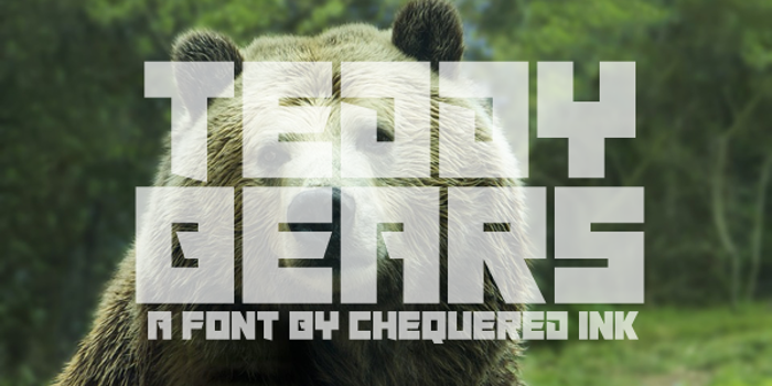 Teddy Bears Font poster