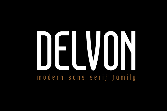 DELVON Font poster
