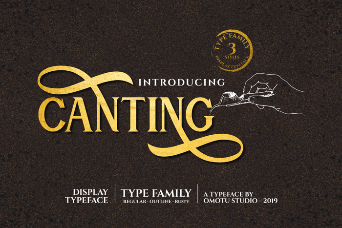 Canting Regular Font poster