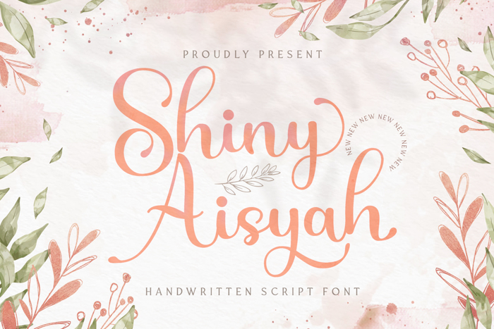 Shiny Aisyah Font poster