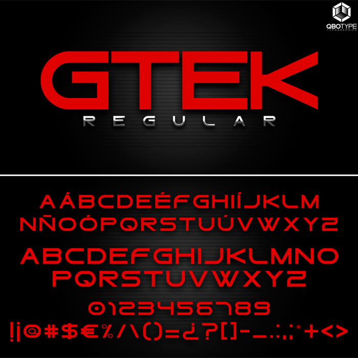 Gtek Regular Font poster