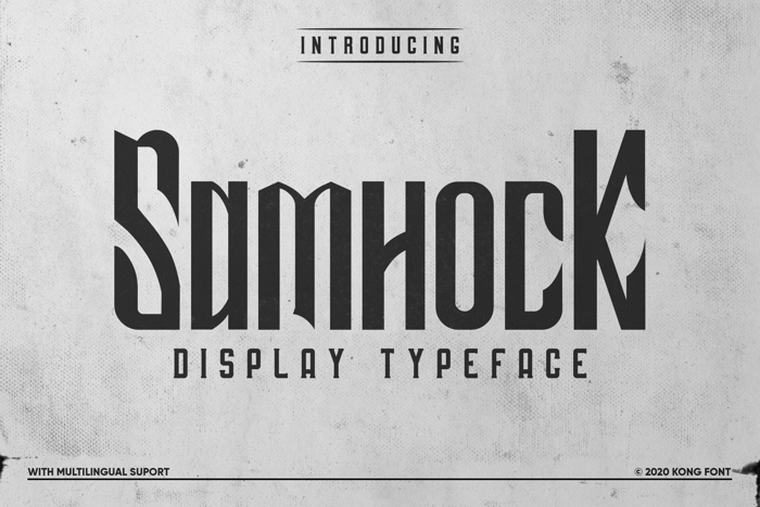 Samhock Font poster