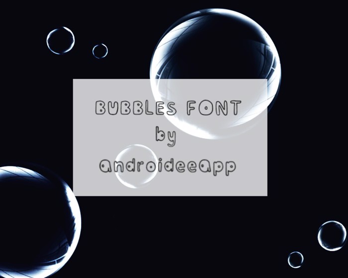 Bubblesfont Font poster