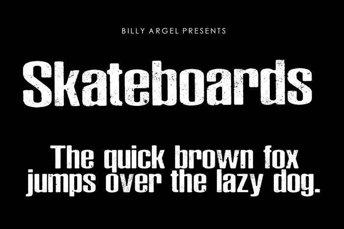 Skateboards Font poster