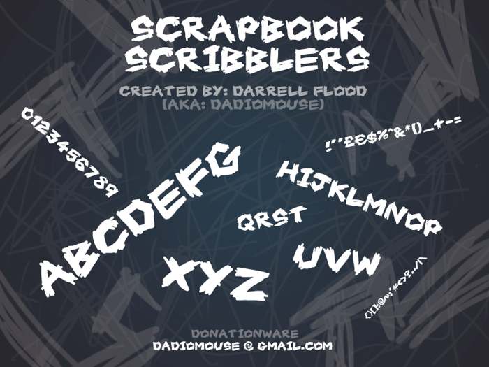 Scrapbook Scribblers Font poster