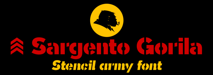 Sargento Gorila Font poster