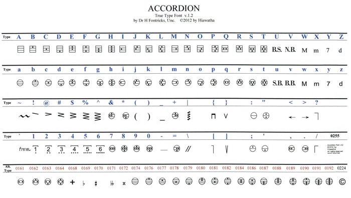 Accordion Font poster