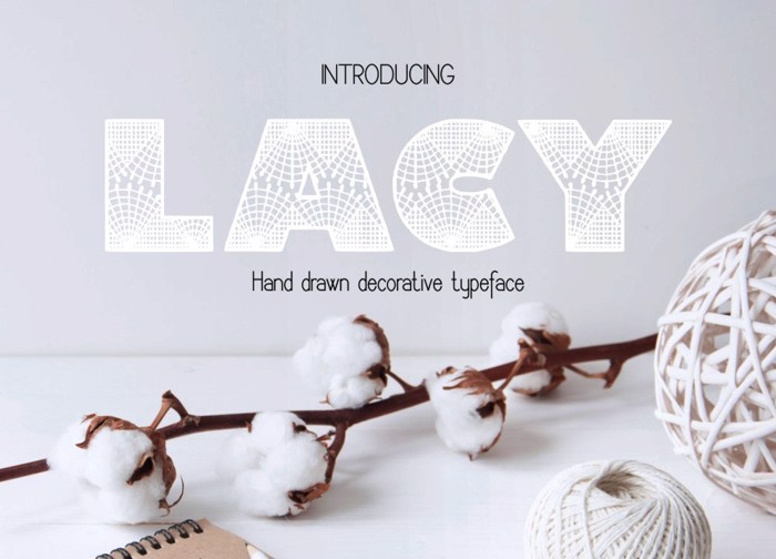 Lacy Font poster