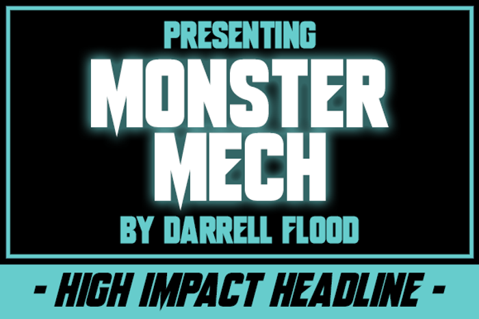 Monster Mech Font poster