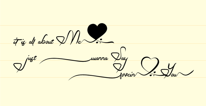 Love In You Font poster