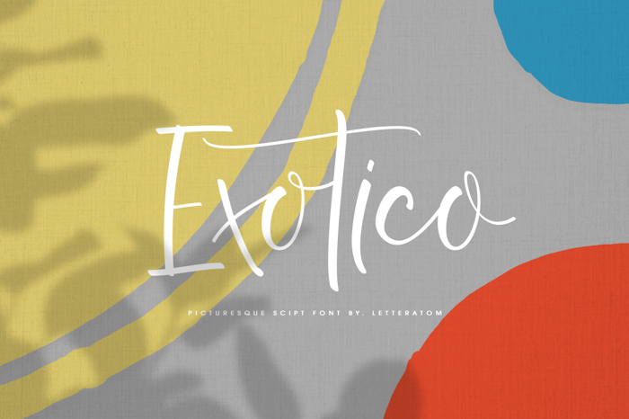 Exotico Font poster