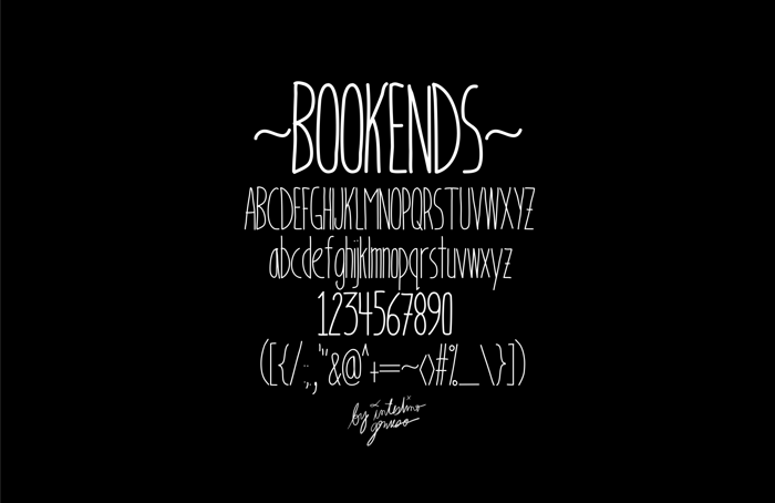 BookendsWithAccents Font poster