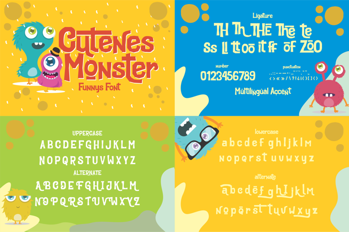 Cutenes Monster Font poster