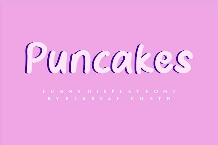 Puncakes Font poster