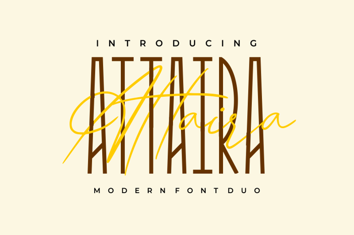 Attaira Font poster