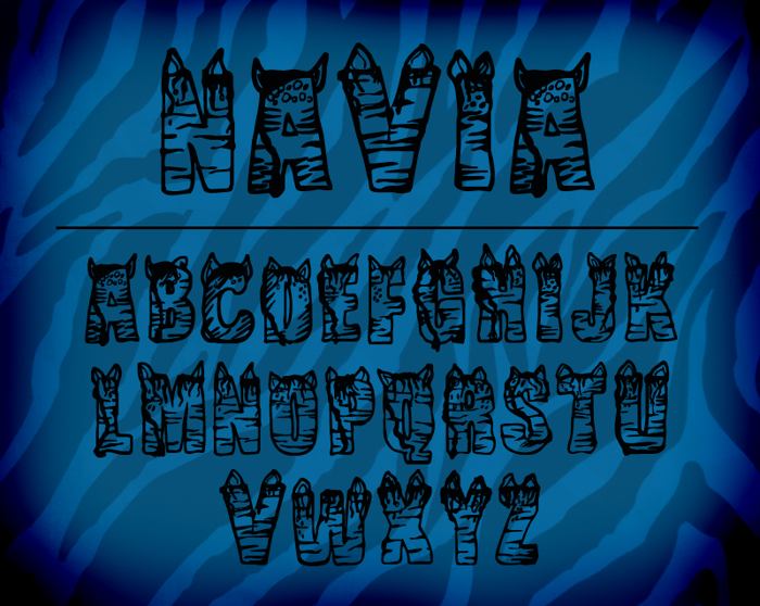 CF NaVia Font poster