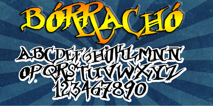 Borracho Font poster