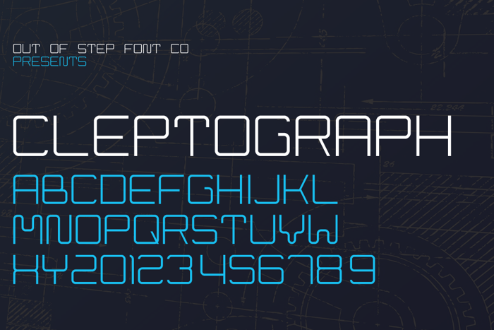 Cleptograph Font poster