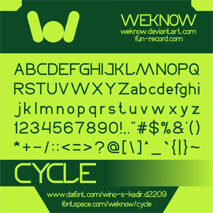 CYCLE Font poster