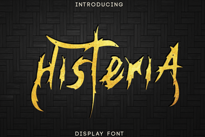 HisteriA Font poster