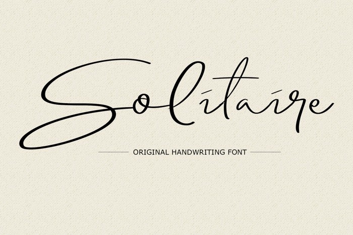 Solitaire Font poster