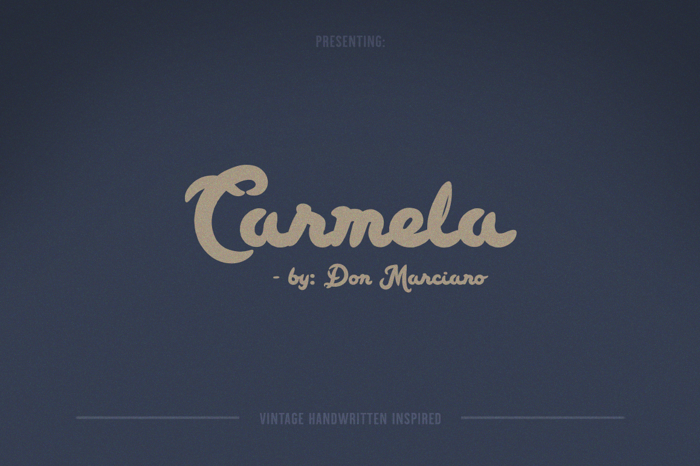 Carmela Script Font poster