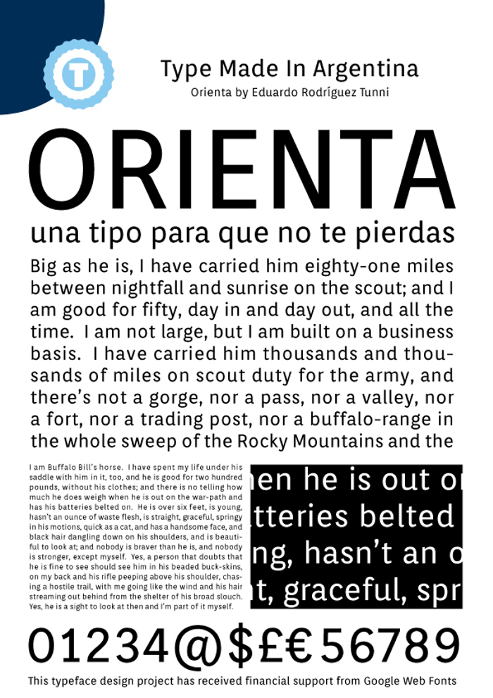 Orienta Font poster
