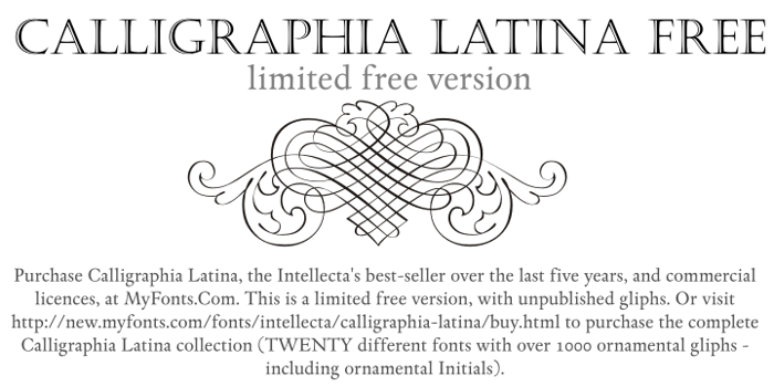Calligraphia Latina Free Font poster