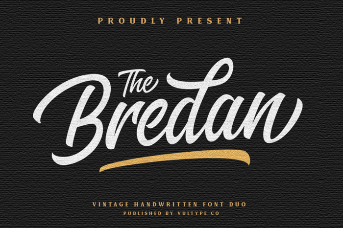 The Bredan Font poster
