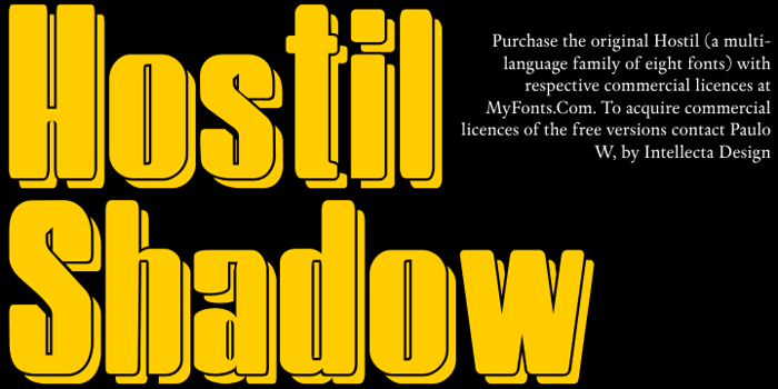 HostilShadow Font poster