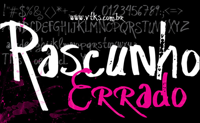 vtks Rascunho Errado Font poster