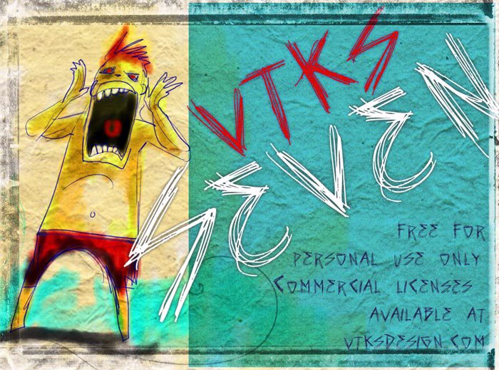 vtks seven Font poster