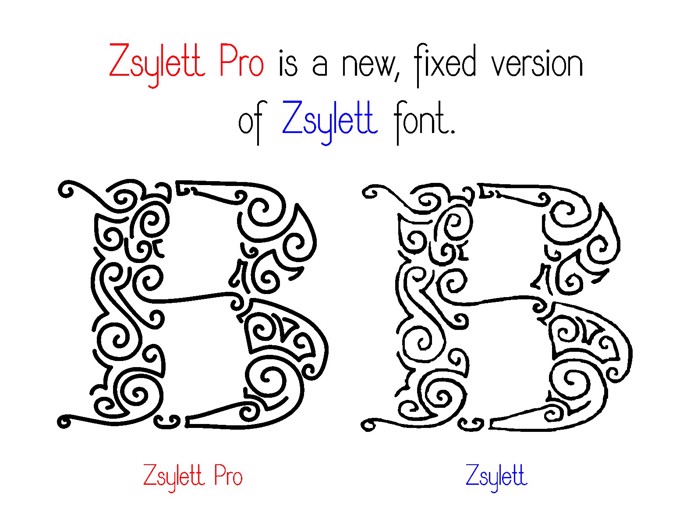 ZsylettPro Font poster