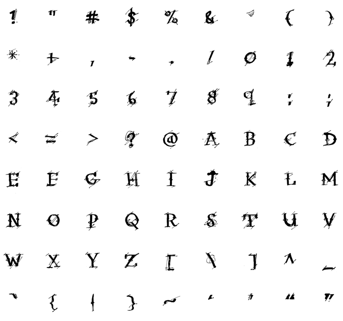 Irregular Ledger Font poster
