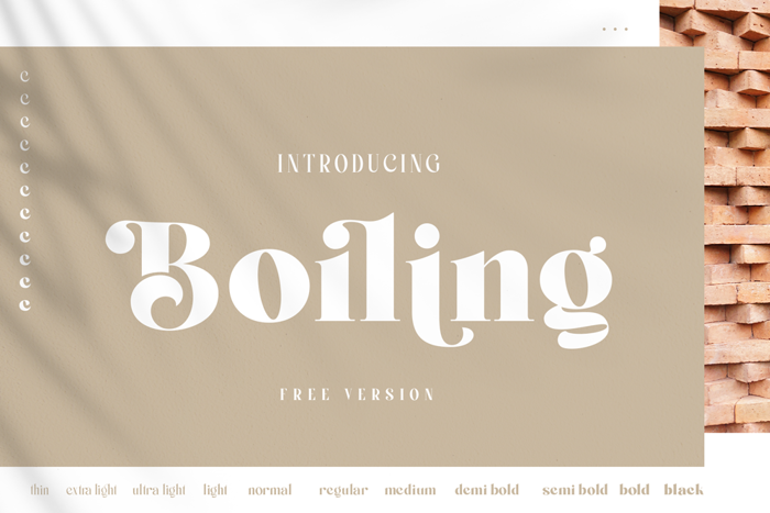 Boiling Black Font poster
