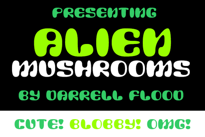 Alien Mushrooms Font poster