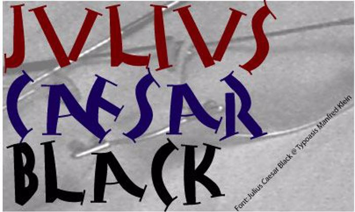 Julius Caesar Black Font poster