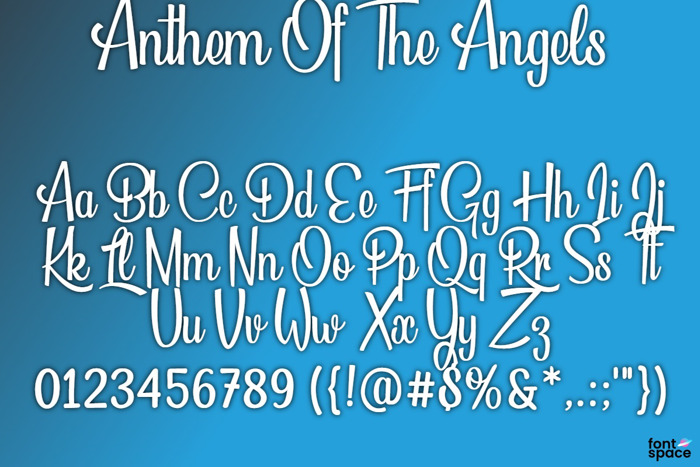 BB Anthem Of The Angels Font poster
