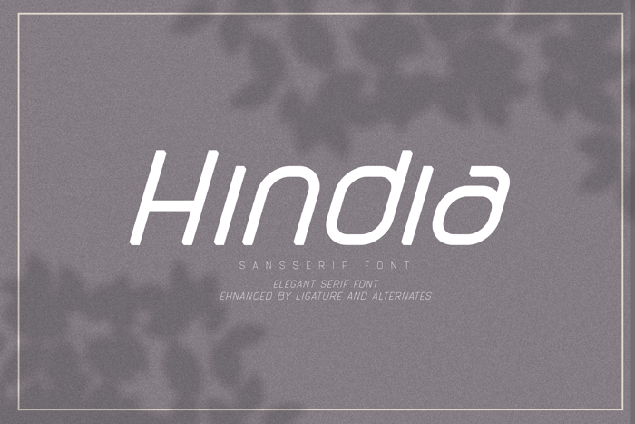 Hindia Font poster