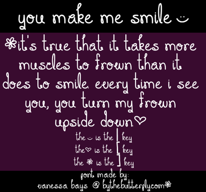 You Make Me Smile Font poster