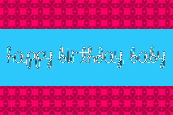 Happy Birthday, Baby Font poster