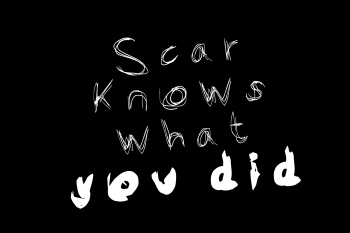 Scar Font poster