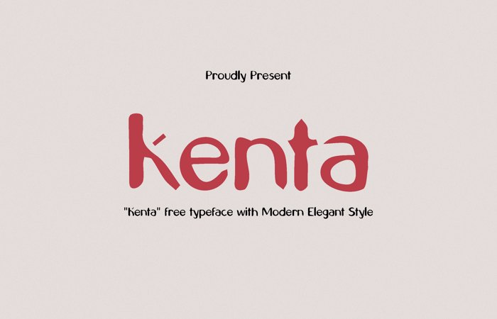 Kenta Font poster
