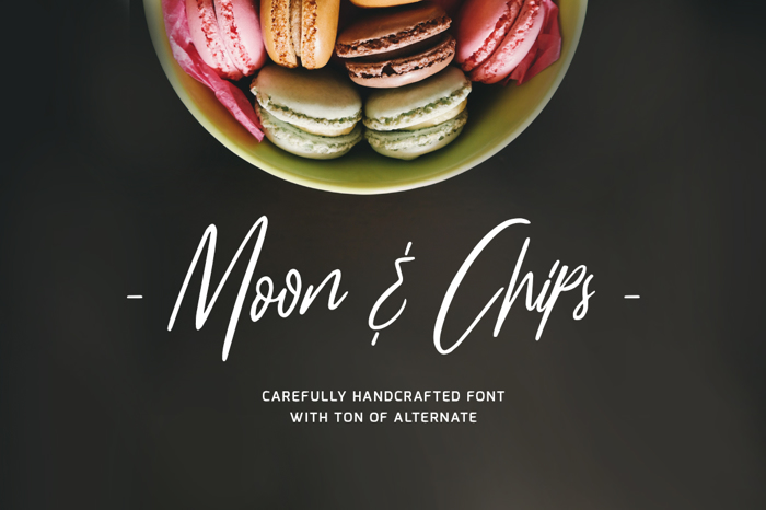 Moon And ChipsDemo Font poster