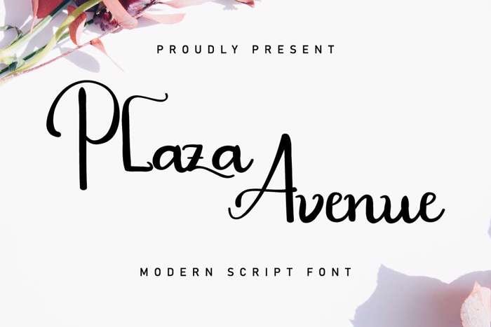 Plaza Avenue Font poster